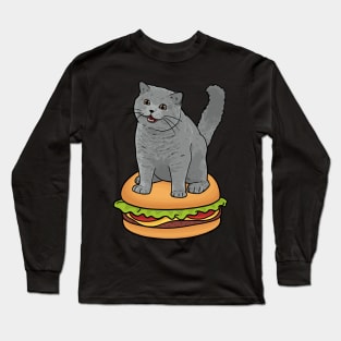 I CAN HAS CHEEZBURGER chubby meme cat Long Sleeve T-Shirt